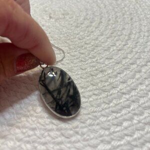 Stunning BLACK RUTILE Handmade Sterling 925 Pendant/Chain #522D